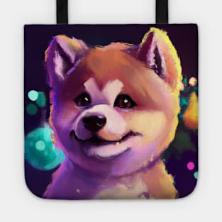 Cute Akita Inu Drawing Tote