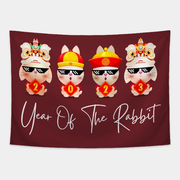 Year Of The Rabbit Tapestry by M.Y