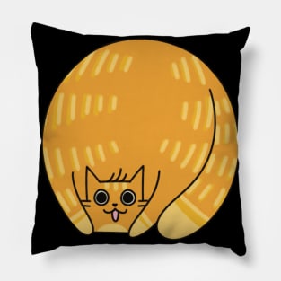 Cute Quirky Fat Orange Cat Pillow