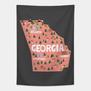 Georgia illustrated map Tapestry