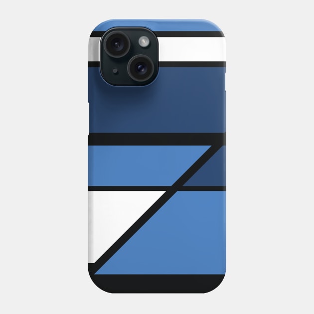 Blue Stripe Geometry Phone Case by designering_sarah