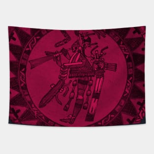 Mayan Artifact Art Pink Tapestry