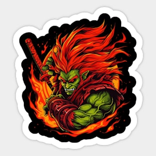  Street Fighter s  Blanka Bumper Sticker Window Vinyl Decal 5  : Automotive