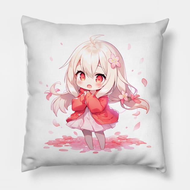 chibi illya Pillow by WabiSabi Wonders