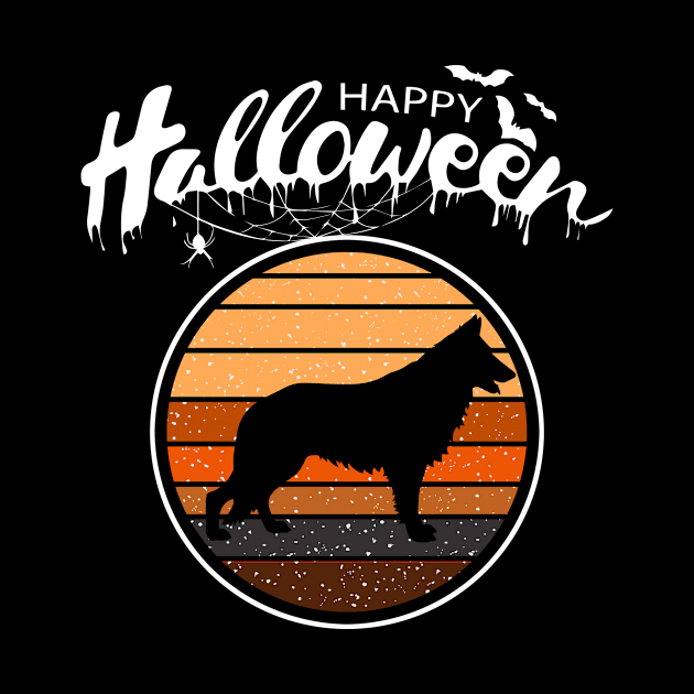 Funny Happy Halloween Beautiful German Shepherd Men Women by mlleradrian