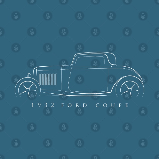 1932 Ford Model A Coupe - profile stencil, white by mal_photography