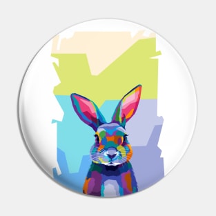 Rabbit Wpap Art Pin