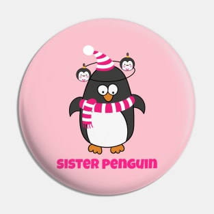 Christmas Penguin Pajama Costume Sister Penguin Shirt Tee T-Shirt Pin