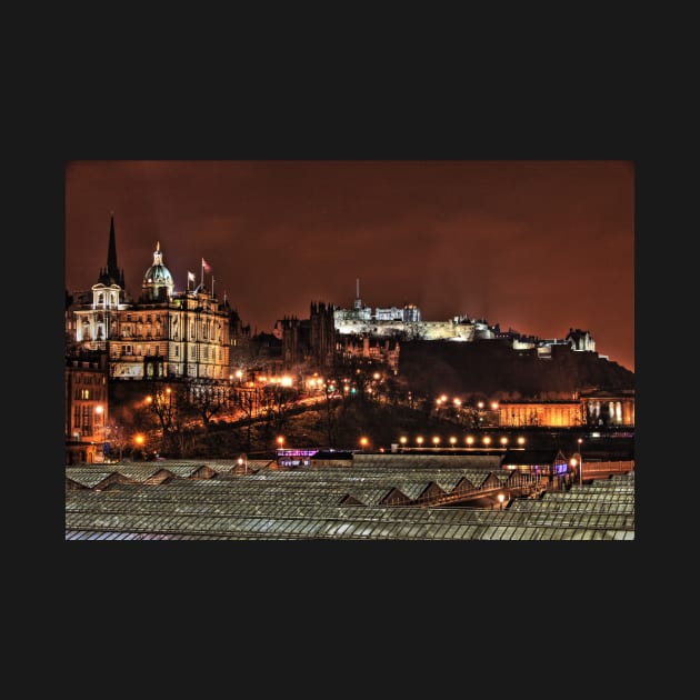 View to Edinburgh Castle Over Waverly Railway Station - Scottland by holgermader