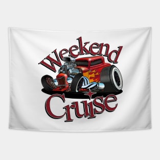 Weekend Cruise - Hot Rod Car Tapestry