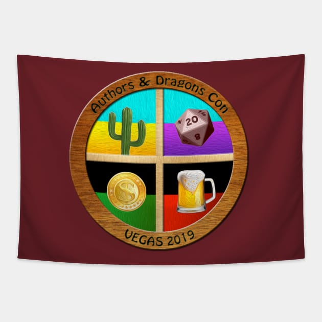 Vegas Con Badge of Honor Tapestry by AuthorsandDragons