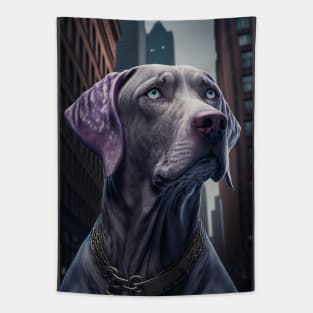 Weimaraner in NYC Tapestry