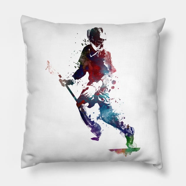 lacrosse sport art #lacrosse #sport Pillow by JBJart