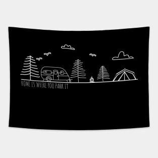 Camping Camper Tapestry