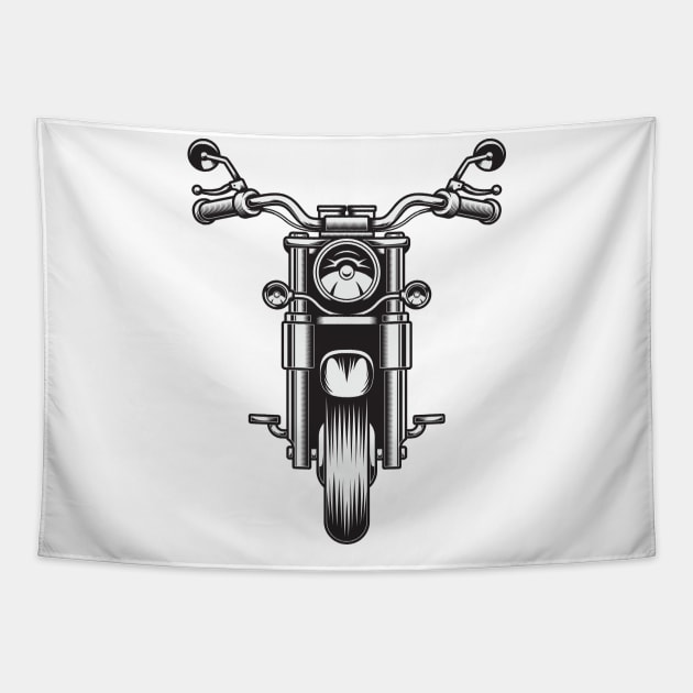 Vintage Motorcycle Tapestry by JagatKreasi