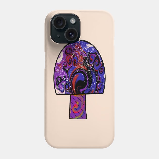 Spacey mushrooms Phone Case by Orchid's Art