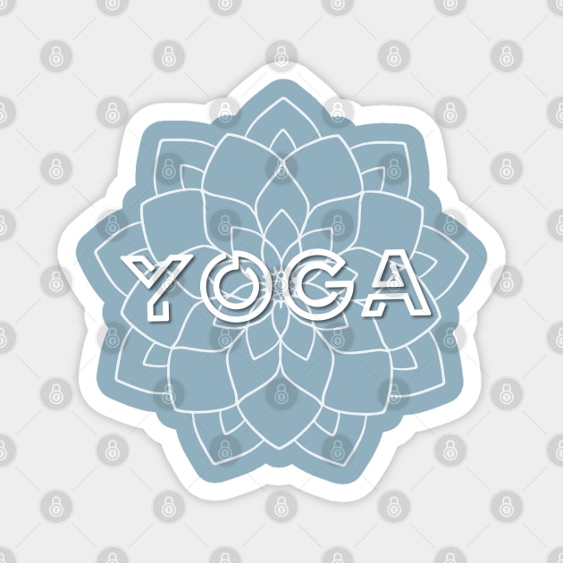 YOGA with LOTUS FLOWER Magnet by Off the Page