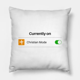 Christian Mode On Graphic Cell Phone Design Pillow