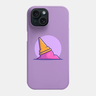 Ice Cream Cone Cartoon Vector Icon Illustration (11) Phone Case