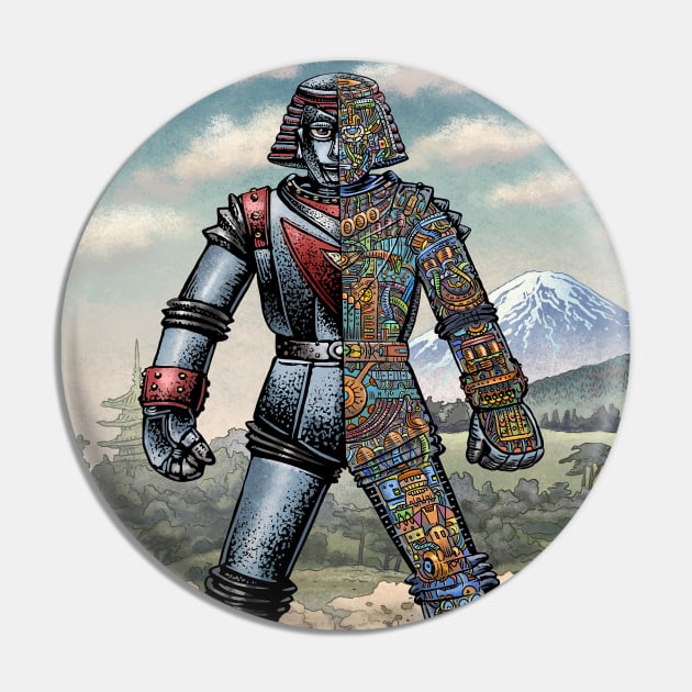 Giant Robo Cutaway Pin by ChetArt