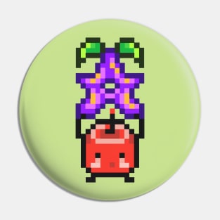 Red Junimo with Stardrop Pin