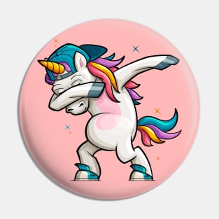 Cartoon Unicorn Dabbing Pin