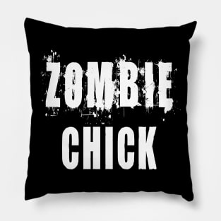 Zombie Chick: Funny Apocalypse T-Shirt Pillow