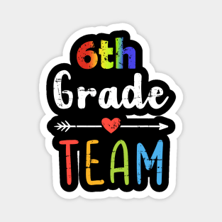 6th Grade Team Back To School Student Teacher Squad Magnet