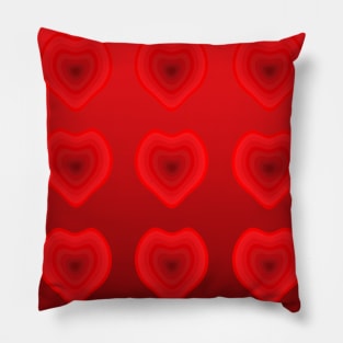 Red Hearts Pillow