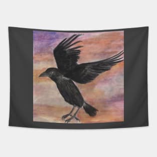 Raven Sunset Tapestry