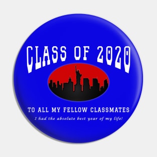 Class of 2020 - Blue, Red and White Colors Pin