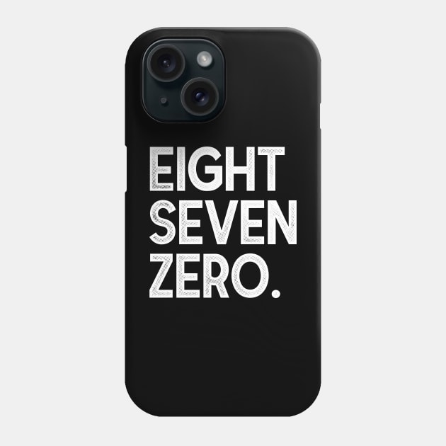 EightSevenZero. Phone Case by rt-shirts