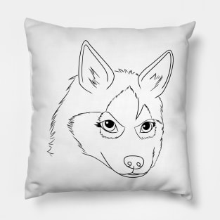 Best Siberian Husky | Cute Dog Face | wolf Pillow