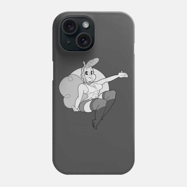 Doozy Lulu in Black and White Phone Case by TheSuperAbsurdist