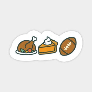 Turkey Pie Football Icons Magnet