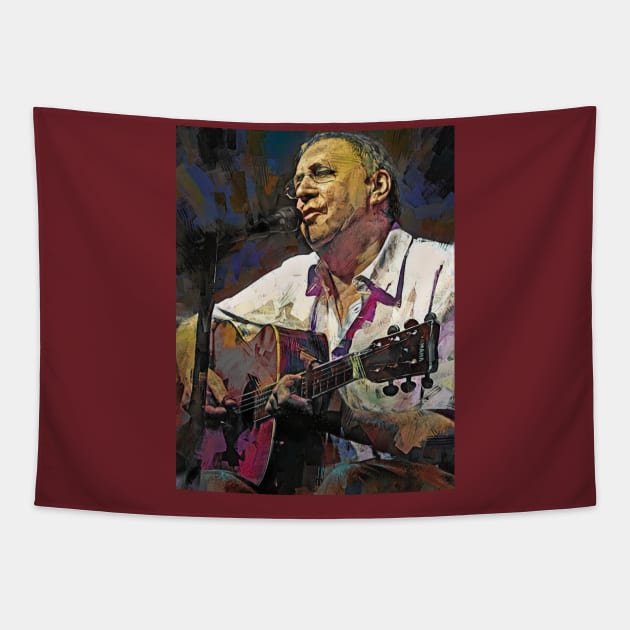 Bert Jansch Tapestry by IconsPopArt