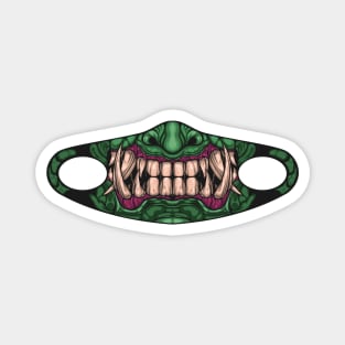 Oni Mask Green Magnet