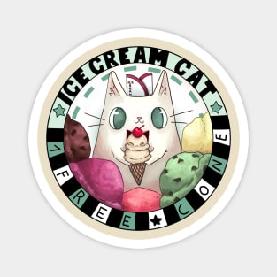 Icecream Cat - 1 Free Cone Magnet