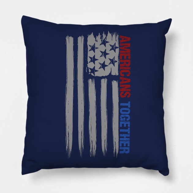 Americans together, Biden 2021 Pillow by AndArte