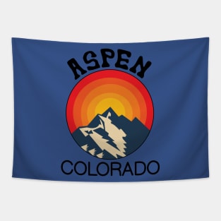 Aspen, Colorado, Colorado Lifestyle, Skiing, Snowboarding, Aspen Mountains, Retro Mountain Aspen Tapestry