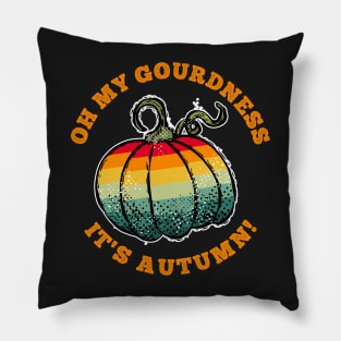 Retro Oh my gourdness, it's Autumn! Pillow