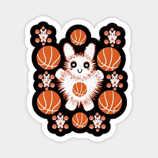 Cute Repeating Basketball Rabbit Magnet