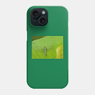 Dragonfly on lotus leaf Phone Case