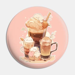 Foodiies Collection - Tripple Double Chocolate Latte With 6 Balls Of Chocolate Ice Cream | Kawaii Aesthetic Anime Food Design | PROUD OTAKU Pin