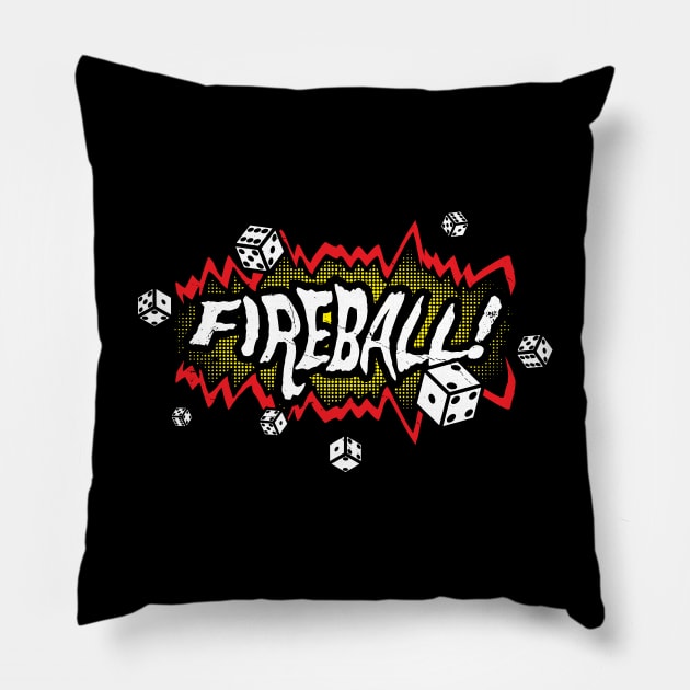 Fireball DnD Dice Spell Pillow by DnlDesigns