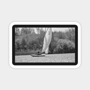 Two female sailors on Wroxham Broad Magnet