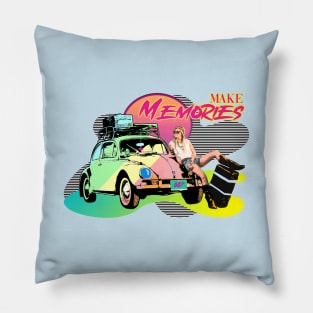 Make Memories - Retro Road Trip Pillow