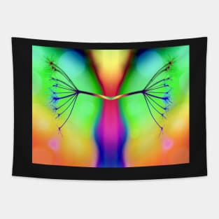 Rainbow Queen Anne Lace Butterfly Tapestry