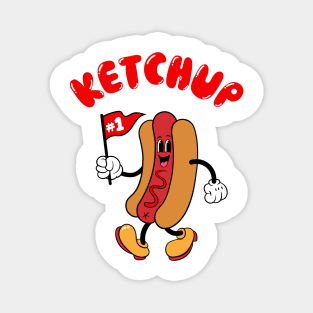 Hot Dog Race Ketchup Magnet