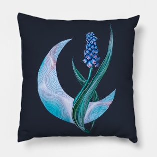 Muscari and the moon Pillow